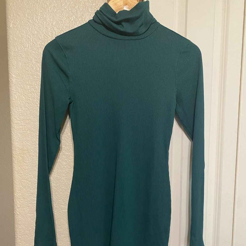 Wild Fable Emerald Green Turtleneck Dress